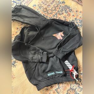 RARE!! NWT OFF-WHITE Main Label Seeing Things 2013 Hoodie Black Small